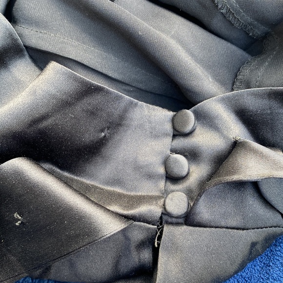 Vintage 90’s 100% Silk Dress Black Slip Dress Backless Maxi Dress - Picture 8 of 14